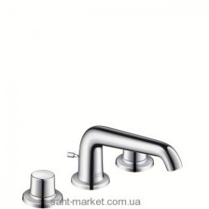 Смеситель для раковины двухвентильный с донным клапаном скрытый Hansgrohe Axor Bouroullec хром 19146000