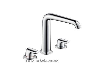 Змішувач для раковини Двохважеля прихований Hansgrohe колекція Axor Bouroullec хром 19156000