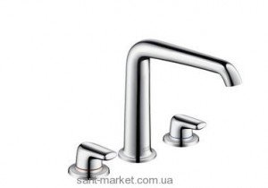 Змішувач для раковини Двохважеля прихований Hansgrohe колекція Axor Bouroullec хром 19156000