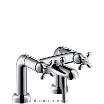 Смеситель двухвентильный на борт ванны Hansgrohe коллекция Carlton хром/золото 17470090