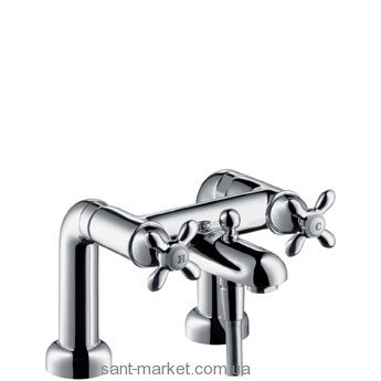 Змішувач двохвентильний на борт ванни Hansgrohe колекція Carlton хром / золото 17470090