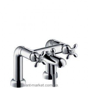 Смеситель двухвентильный на борт ванны Hansgrohe коллекция Carlton хром/золото 17470090