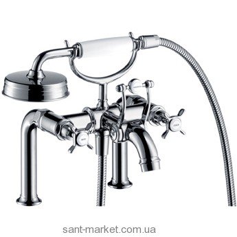 Змішувач двохвентильний на борт ванни з душем Hansgrohe колекція Axor Mondial хром 16542820