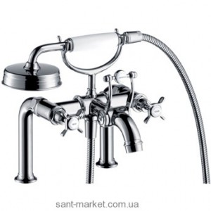 Смеситель двухвентильный на борт ванны с душем Hansgrohe коллекция Axor Mondial хром 16542820