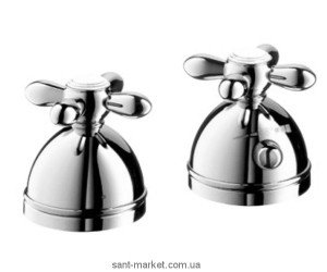 Смеситель с термостатом двухвентильный на борт ванны Hansgrohe коллекция Axor Carlton хром 17480000