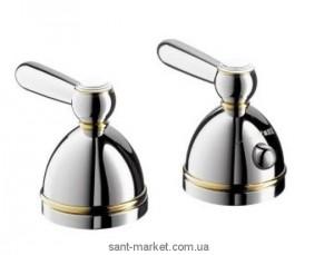 Змішувач з термостатом двухвентильний на борт ванни Hansgrohe Axor Carlton хром / золото 17482090