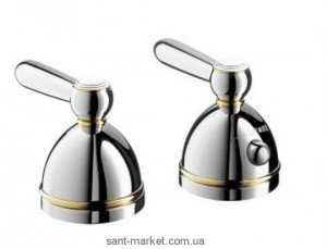 Смеситель с термостатом двухвентильный на борт ванны Hansgrohe Axor Carlton хром/золото 17482090