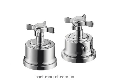 Змішувач з термостатом двухвентильний на борт ванни Hansgrohe колекція Axor Mountreux нікель 16480820