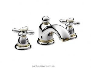 Смеситель для раковины двухвентильный с донным клапаном Hansgrohe Axor Carlton хром/золото 17133090