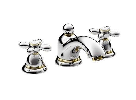 Змішувач для раковини двухвентильний з донним клапаном прихований Hansgrohe Axor Carlton хром / золото 17123090