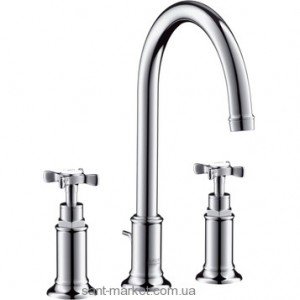 Змішувач для раковини двухвентильний з донним клапаном високий Hansgrohe Axor Montreux хром 16513820