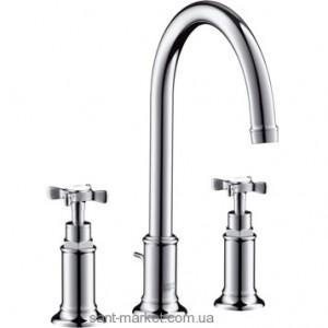 Змішувач для раковини двухвентильний з донним клапаном високий Hansgrohe Axor Montreux хром 16513820