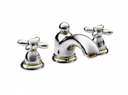 Змішувач для раковини двухвентильний з донним клапаном прихований Hansgrohe Axor Carlton хром / золото 17123090