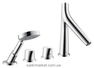 Змішувач з термостатом на борт ванни з душем Hansgrohe колекція Axor Starck Organic хром 12425000