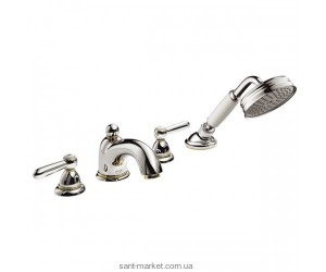 Змішувач з термостатом на борт ванни з душем Hansgrohe Axor Carlton хром / золото 17455090