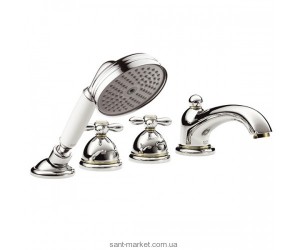 Змішувач з термостатом двухвентильний на борт ванни з душем Hansgrohe Axor Carlton хром 17461000
