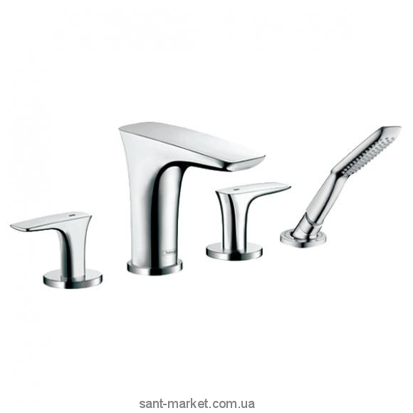 Смеситель двухвентильный на борт ванны с душем Hansgrohe коллекция PuraVida хром 15446000