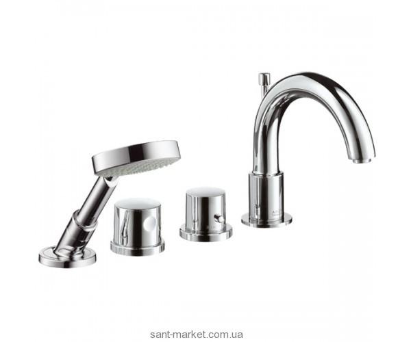 Змішувач з термостатом двухвентильний на борт ванни з душем Hansgrohe Axor Uno2 хром 38461000