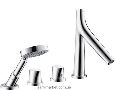 Смеситель с термостатом на борт ванны с душем Hansgroh Axor Starck Organic хром 12426000