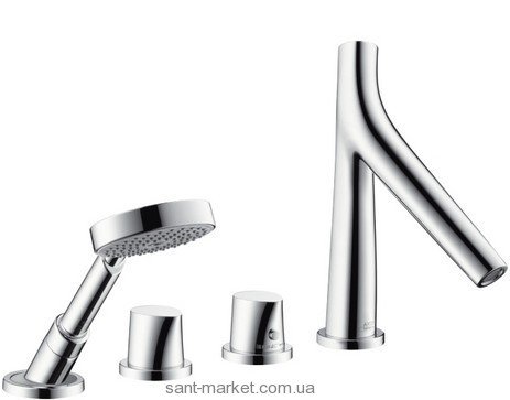 Смеситель с термостатом на борт ванны с душем Hansgroh Axor Starck Organic хром 12426000