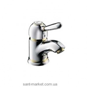 Смеситель для раковины однорычажный с донным клапаном Hansgrohe Axor Carlton хром/золото 17010090