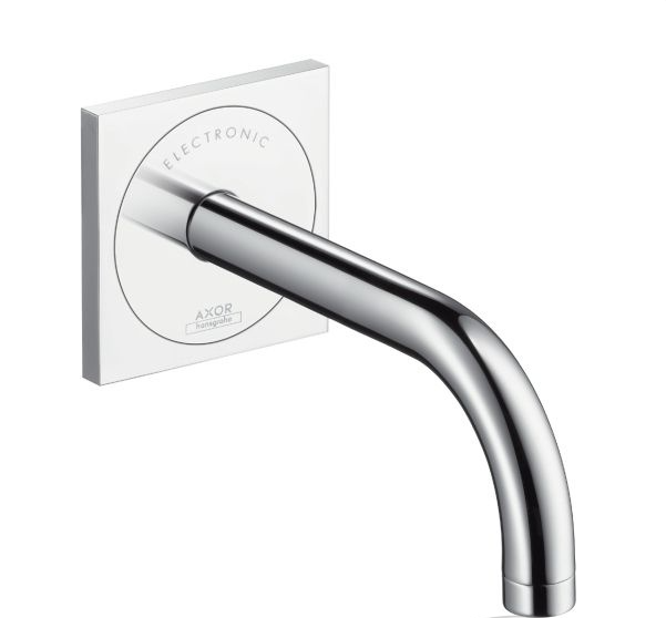 Смеситель для раковины электронный сенсорный настенный Hansgrohe Axor Uno2 хром 38119000