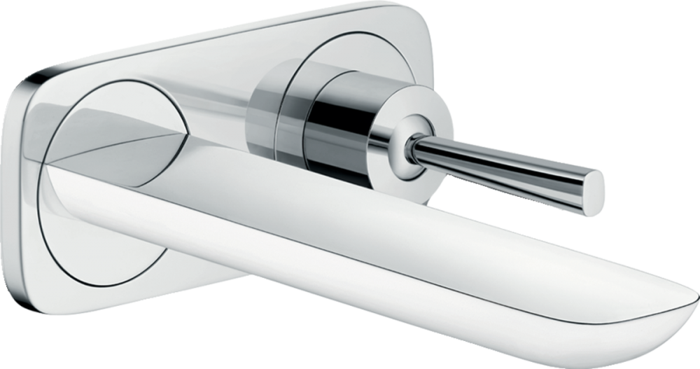 Змішувач для раковини з джойстиком настінний прихований Hansgrohe PuraVida хром / білий 15084400