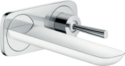Смеситель для раковины с джойстиком настенный скрытый Hansgrohe PuraVida хром/белый 15084400
