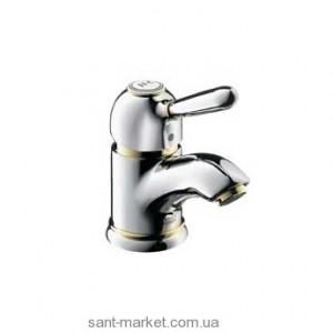 Смеситель для раковины однорычажный с донным клапаном Hansgrohe Axor Carlton хром/золото 17010090