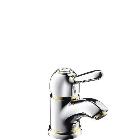 Смеситель для раковины однорычажный с донным клапаном Hansgrohe Axor Carlton хром/золото 17015090
