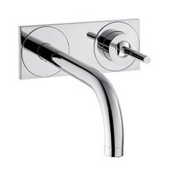 Змішувач для раковини з джойстиком настінний прихований Hansgrohe колекція Axor Uno2 хром 38112000