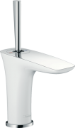 Змішувач для раковини з джойстиком і донним клапаном Hansgrohe PuraVida хром / білий 15075400