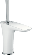 Смеситель для раковины с джойстиком и донным клапаном Hansgrohe PuraVida хром/белый 15075400