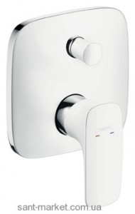 Смеситель скрытый (встраиваемый) Hansgrohe коллекция PuraVida хром/белый 15445400