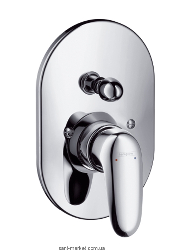 Змішувач прихований (вбудований) Hansgrohe колекція Metris E хром 31477000