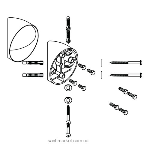 Hansgrohe UNIVERSAL угловой монтажный набор 27158000