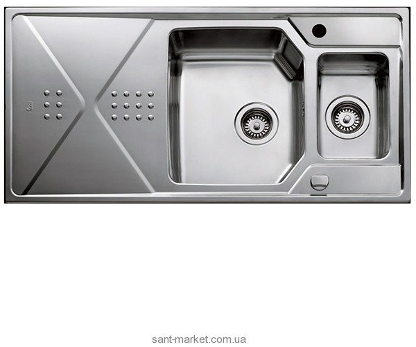 Мойка для кухни прямоугольная Teka EXPRESSION 1B 1/2 B 1D  1.5 чаши  оборачиваемое крыло  врезная  нержавеющая сталь  хром 12126011