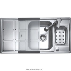Мойка для кухни прямоугольная Teka CUADRO 60 B  1.5 чаши  оборачиваемое крыло  врезная  нержавеющая сталь  хром 88012