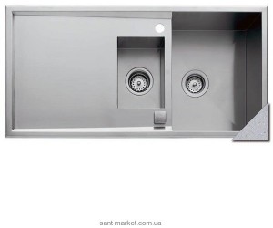 Мийка для кухні прямокутна Teka LINEA 60 B 1.5 чаші крило обертається врізна нержавіюча сталь сіра 88173