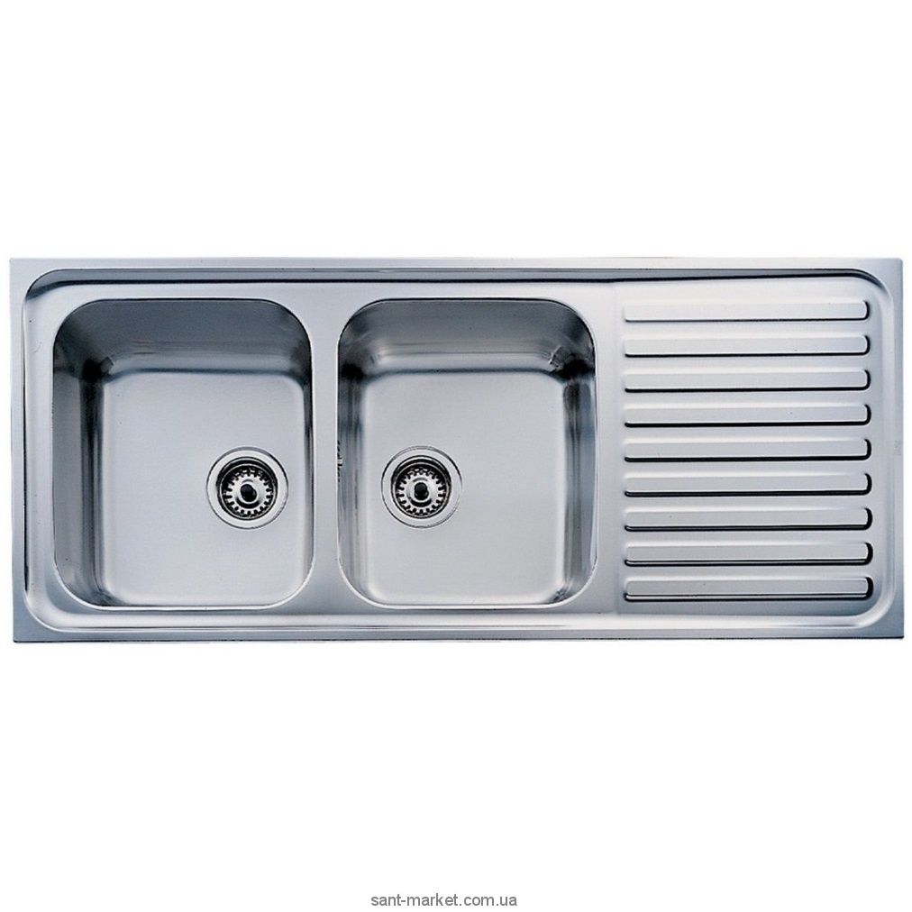 Мийка для кухні прямокутна Teka CLASSIC 2B 1D 2 чаші обертається крило врізна нержавіюча сталь хром 10119023