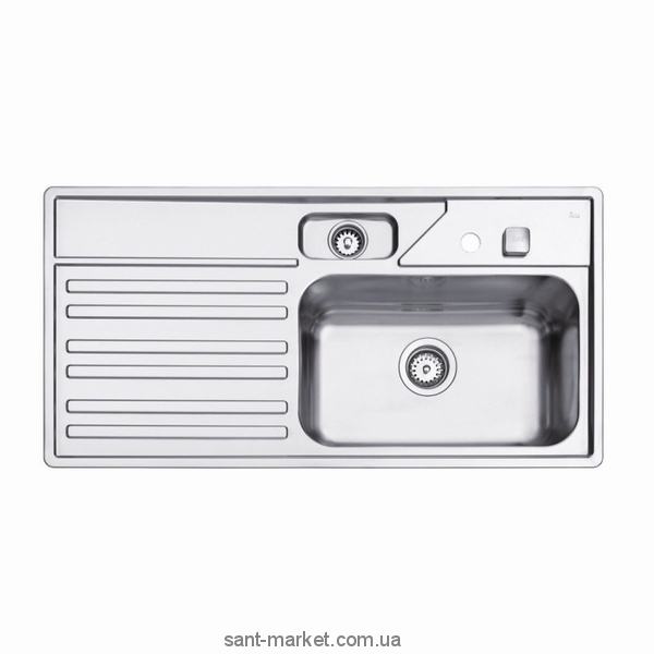 Мийка для кухні прямокутна Teka Pento Basic (L) 1 чаша і ємність для розморожування крило праворуч врізна нержавіюча сталь хром 88280