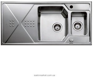 Мойка для кухни прямоугольная Teka EXPRESSION 1B 1/2 B 1D  1.5 чаши  оборачиваемое крыло  врезная  нержавеющая сталь  хром 12126011