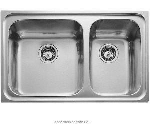 Мойка для кухни прямоугольная Teka CLASSIC 2B 80  1.5 чаши  врезная  нержавеющая сталь  хром 11119055