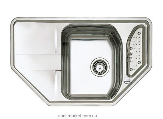 Мойка для кухни трапециевидная Teka Stena 45 E  1.5 чаши  крыло слева  врезная  нержавеющая сталь  хром  микродекор 11131023