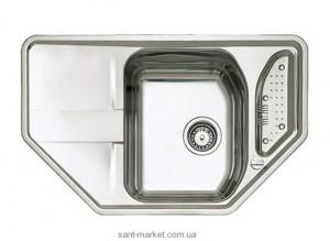 Мийка для кухні трапециевидная Teka Stena 45 E 1.5 чаші крило зліва врізна нержавіюча сталь хром мікродекор 11131023