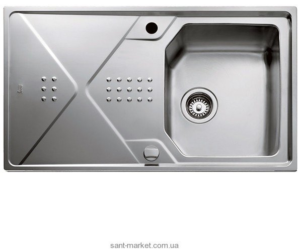 Мойка для кухни прямоугольная Teka EXPRESSION 1B 1D 86 оборачиваемое крыло  врезная  нержавеющая сталь  хром  микродекор 12126012