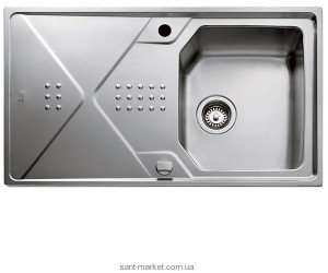 Мойка для кухни прямоугольная Teka EXPRESSION 1B 1D 86 оборачиваемое крыло  врезная  нержавеющая сталь  хром  микродекор 12126012