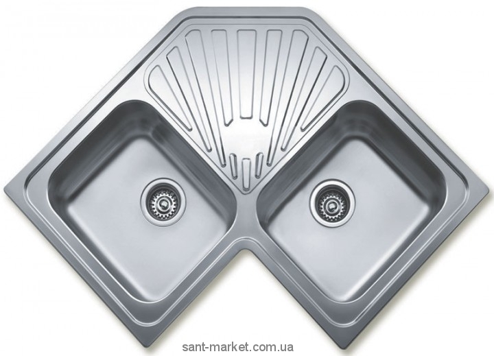 Мойка для кухни угловая Teka CLASSIC ANGULAR 2B  2 чаши  крыло сверху  врезная  нержавеющая сталь  хром 10118005