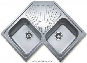 Мойка для кухни угловая Teka CLASSIC ANGULAR 2B  2 чаши  крыло сверху  врезная  нержавеющая сталь  хром 10118005