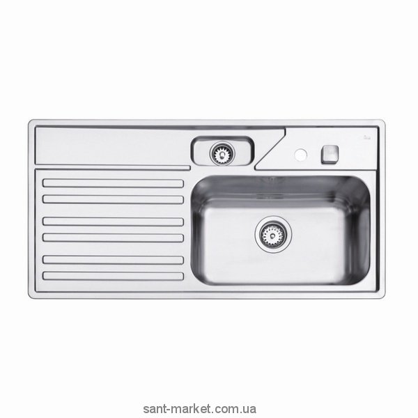 Мойка для кухни прямоугольная Teka Pento Basic (L)  1 чаша и емкость для разморозки  крыло справа  врезная  нержавеющая сталь  хром 88280